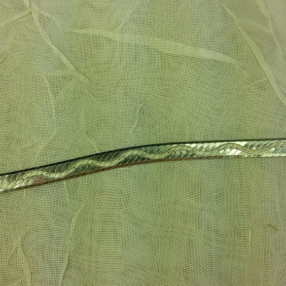 Sterling Silver Herringbone Wave Bracelet 4mm 7.5" Engraved Lobster Clasp Vntg - Picture 6 of 8